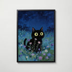 Blue Hour Cat – affisch med snyggt motiv, köp enkelt hos Bozetto i flera storlekar