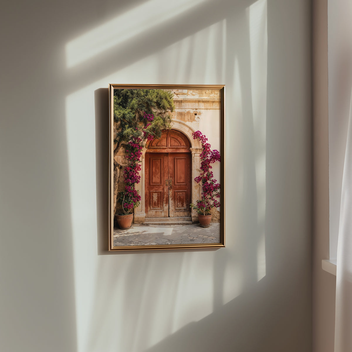 Bougainvillea Door Poster med svart ram