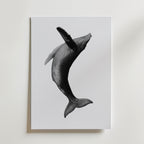 Breaching Whale Poster – canvas utan passepartout