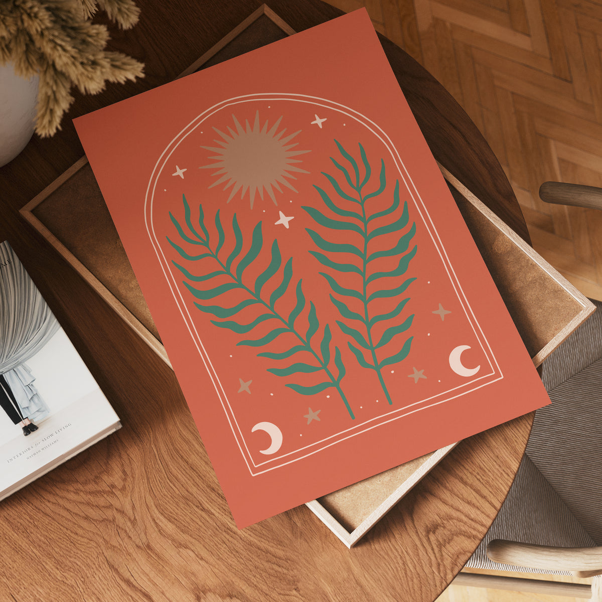 Cosmic Ferns poster visad rakt fram – Bozetto affisch i hög tryckkvalitet i hög tryckkvalitet