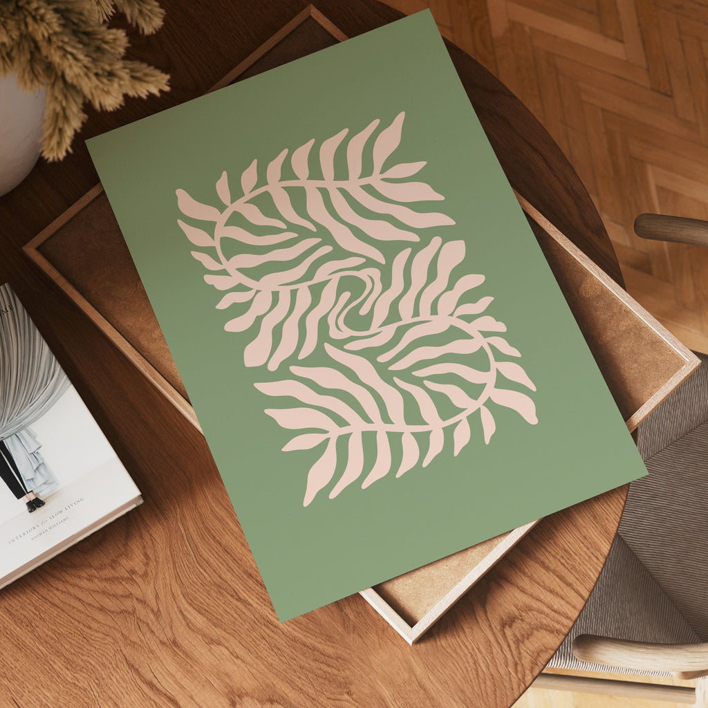 Leaf Swirl poster visad rakt fram – Bozetto affisch i hög tryckkvalitet i hög tryckkvalitet