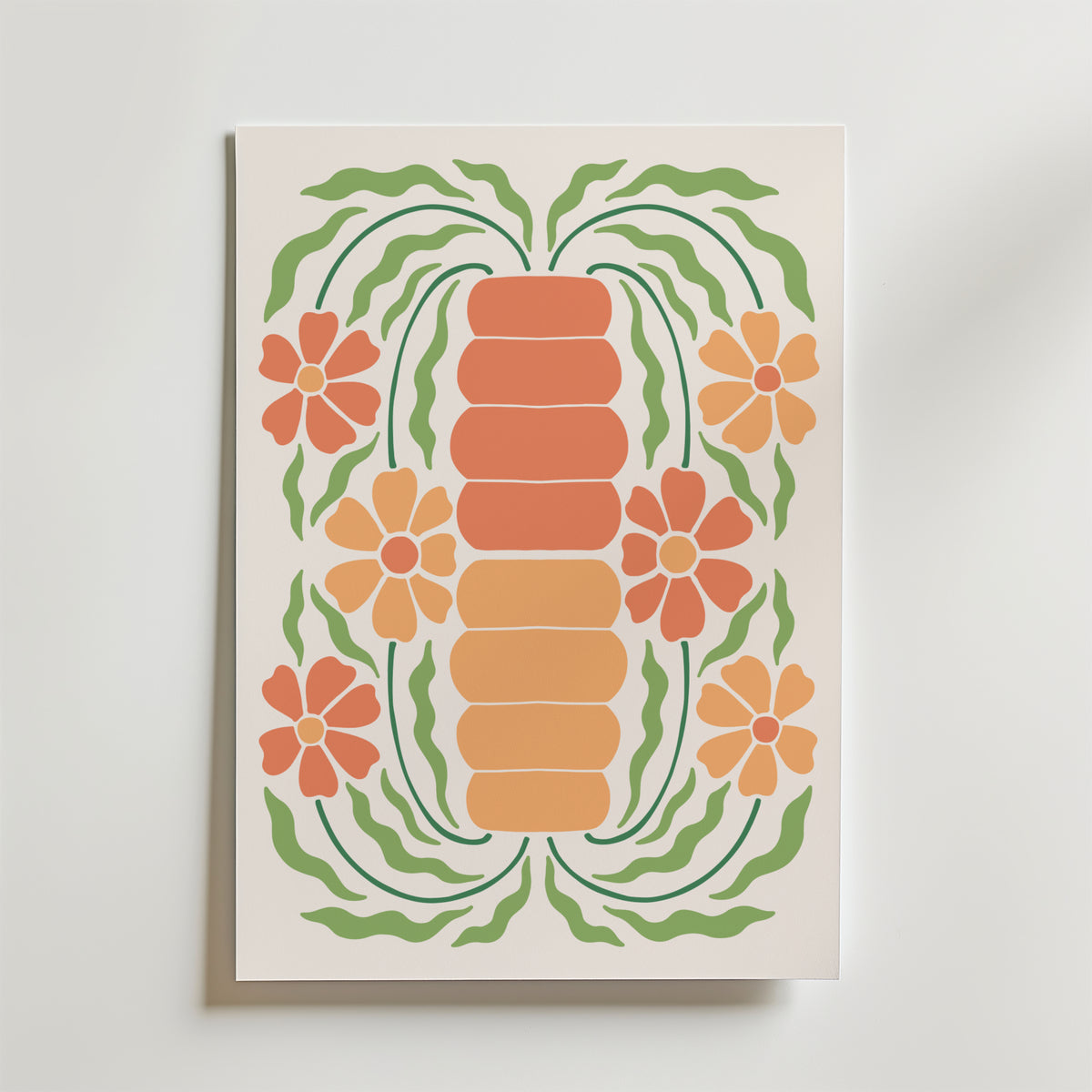 Retro Botanical Balance – stilfullt konsttryck från Bozetto, tryckt på matt finpapper