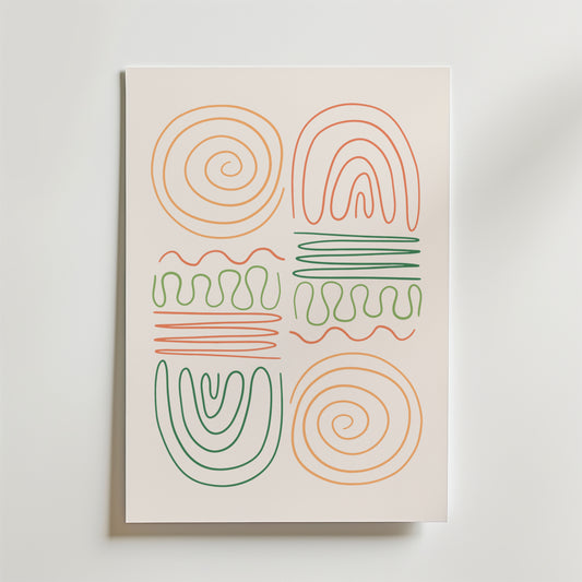 Abstract Pastel Shapes Poster