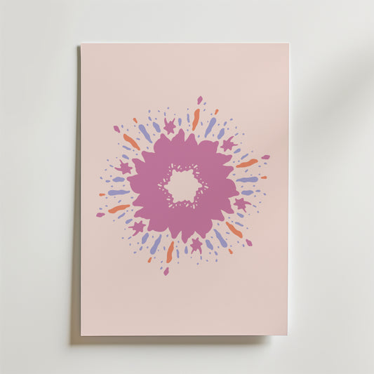 Pink Paintburst Energy Poster