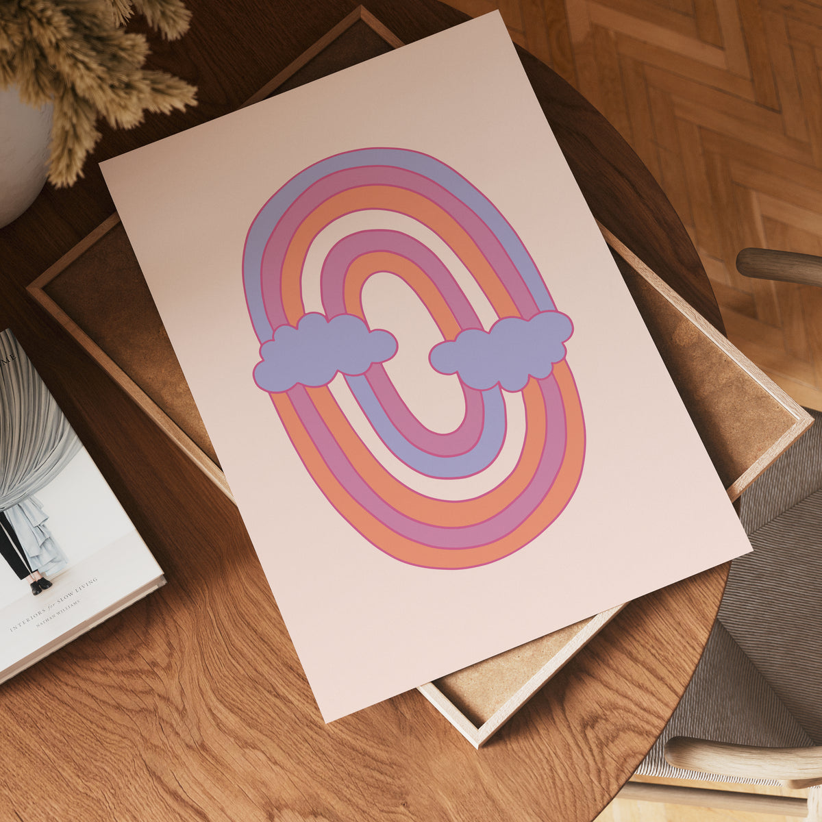 Pastel Rainbow Dream poster visad rakt fram – Bozetto affisch i hög tryckkvalitet