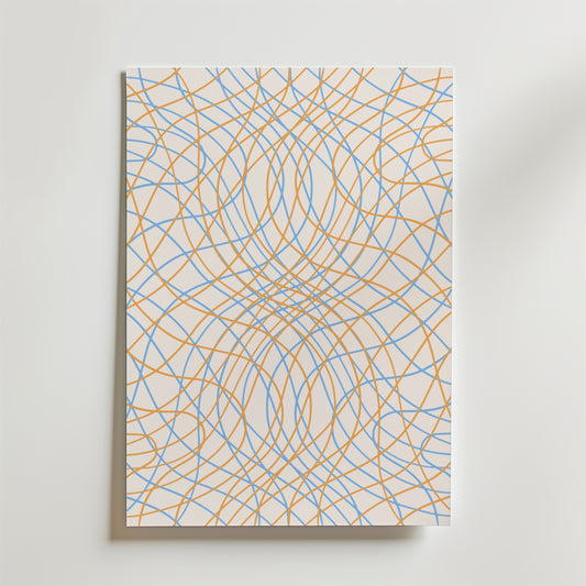 Orange Web Pattern Poster