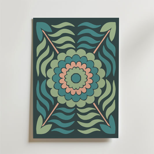Midnight Bloom Pattern Poster
