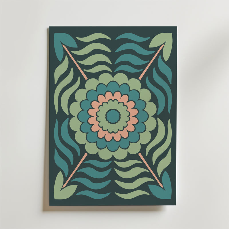Midnight Bloom Pattern Poster