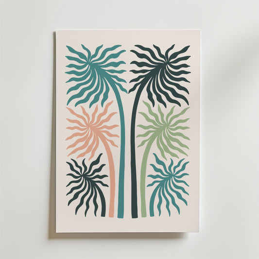 Pastel Palms Poster