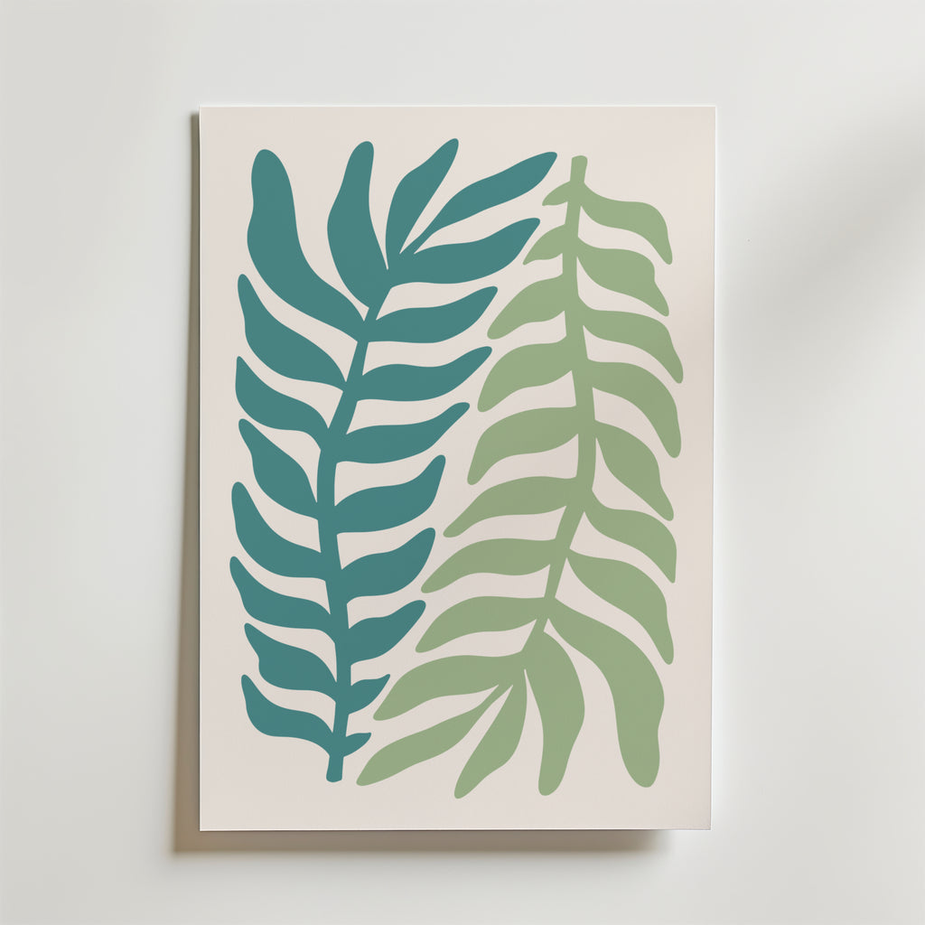 Botanical Balance – stilfullt konsttryck från Bozetto, tryckt på matt finpapper i hög tryckkvalitet
