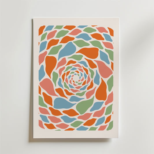 Mosaic Swirl Poster