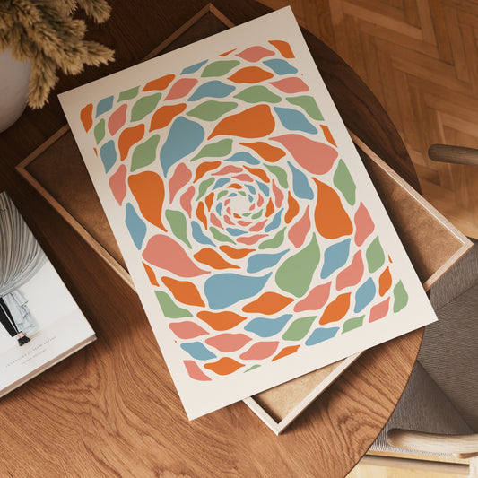 Mosaic Swirl Poster