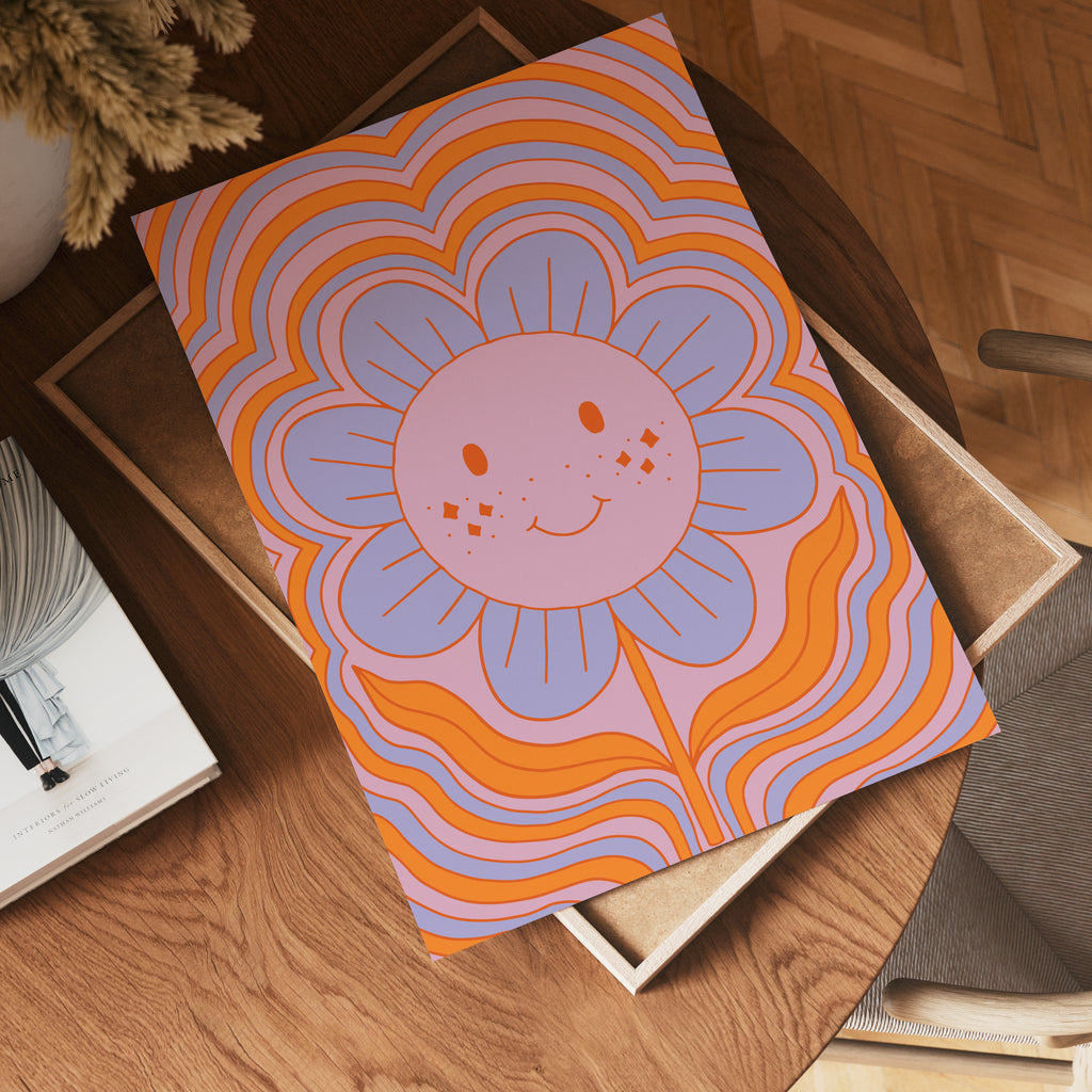 Smiling Flower poster visad rakt fram – Bozetto affisch i hög tryckkvalitet i hög tryckkvalitet