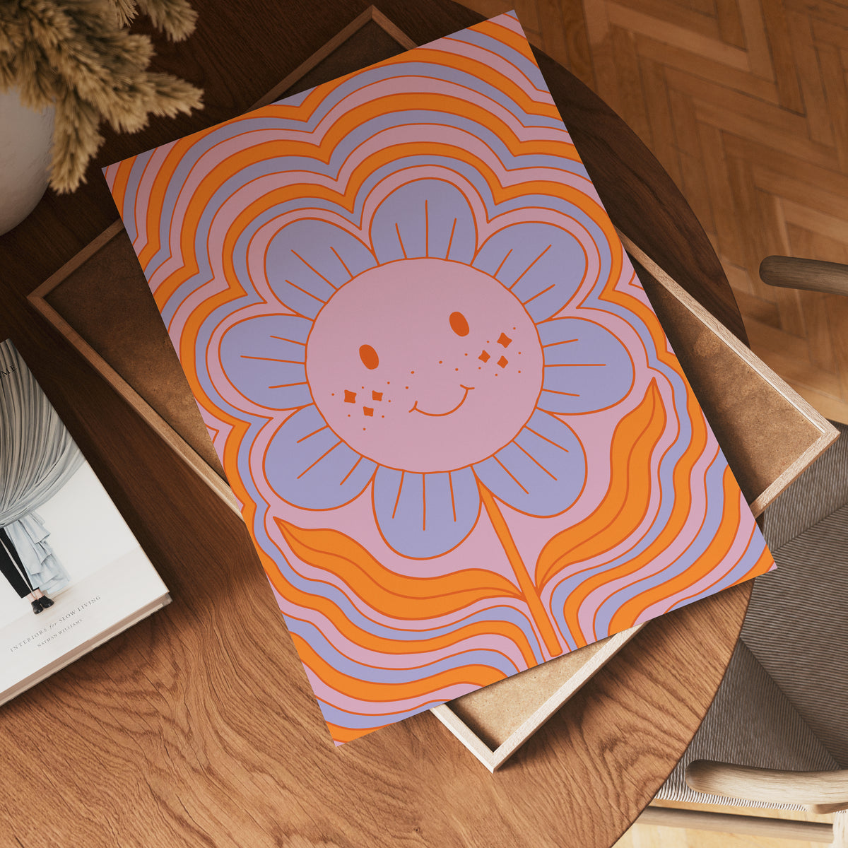 Smiling Flower poster visad rakt fram – Bozetto affisch i hög tryckkvalitet i hög tryckkvalitet