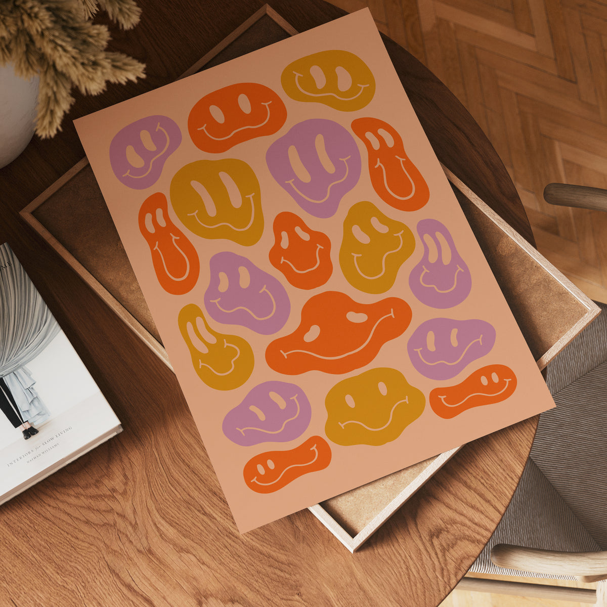 Smiley Faces Abstract poster visad rakt fram – Bozetto affisch i hög tryckkvalitet