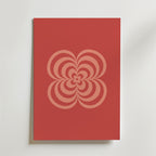 Retro Bloom Red – stilfullt konsttryck från Bozetto, tryckt på matt finpapper i hög tryckkvalitet