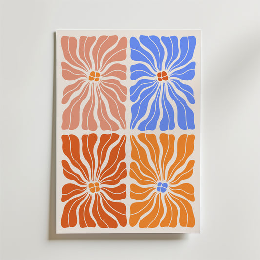 Four Petal Panels Poster