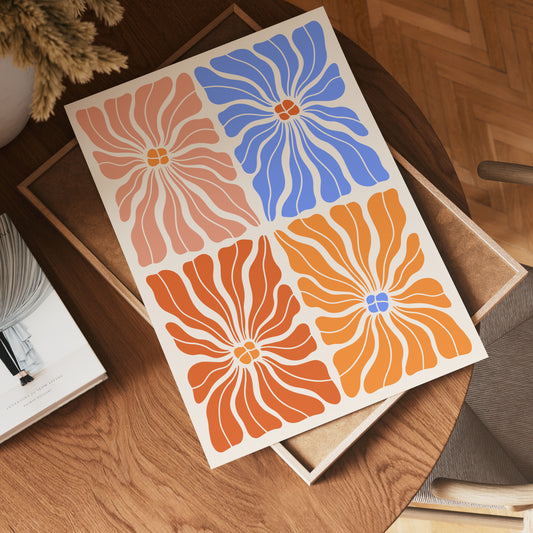 Four Petal Panels Poster