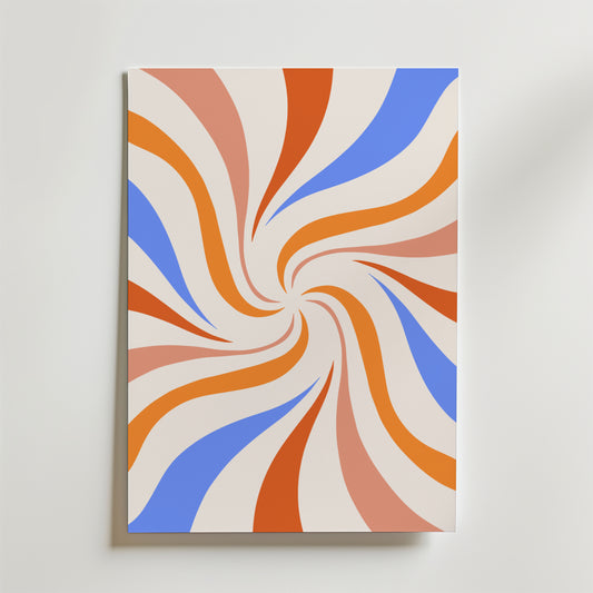 Sunset Over Waves Poster