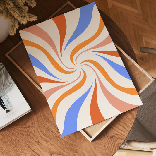 Sunset Over Waves Poster