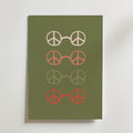 Peace Circles Olive Green – stilfullt konsttryck från Bozetto, tryckt på matt finpapper