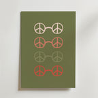Peace Circles Olive Green – stilfullt konsttryck från Bozetto, tryckt på matt finpapper