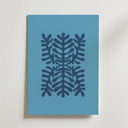 Deep Blue Symmetry Poster