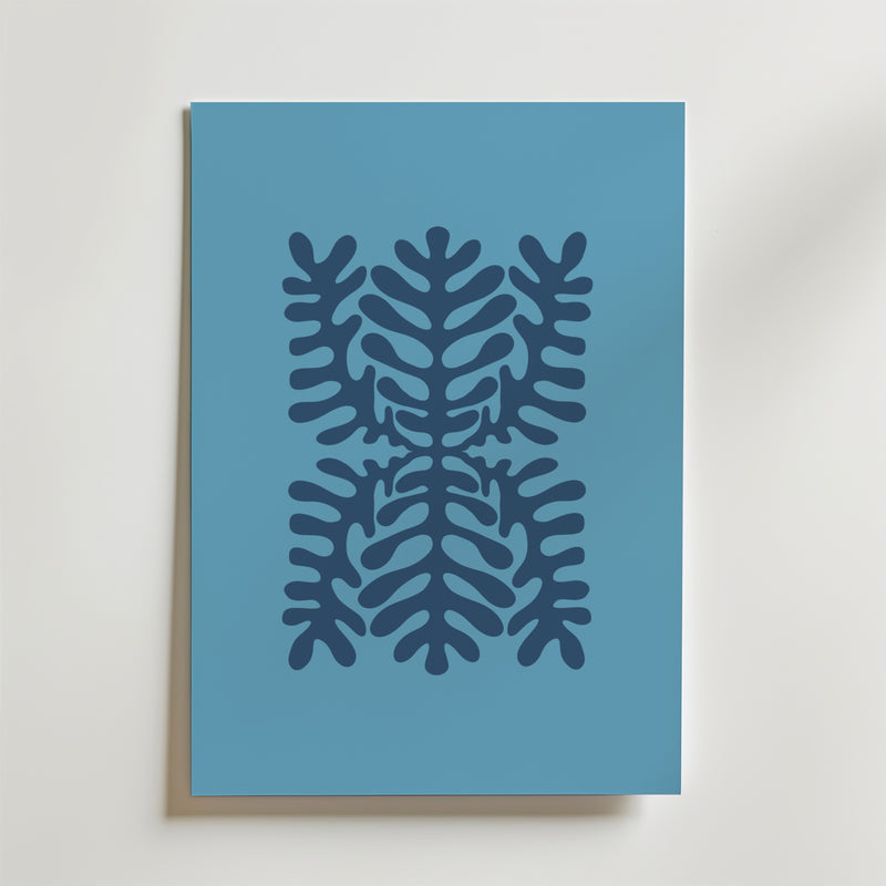 Deep Blue Symmetry Poster