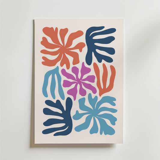 Abstract Coral Garden Poster