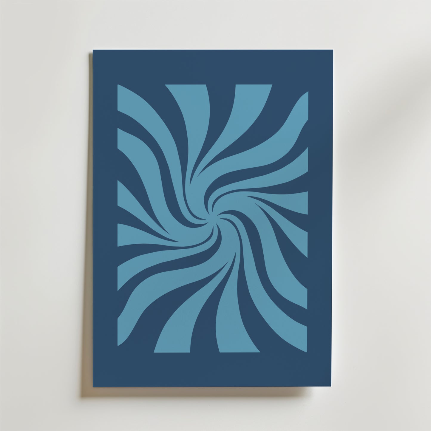 Blue Spiral Motion Poster