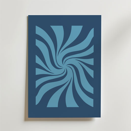Blue Spiral Motion Poster