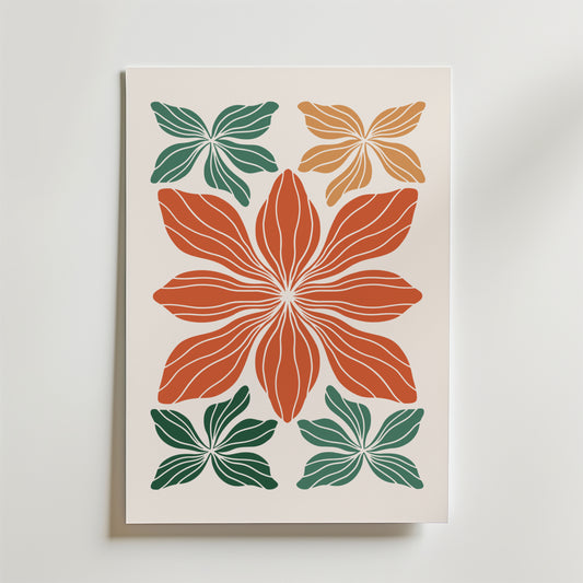 Bold Botanical Geometry Poster
