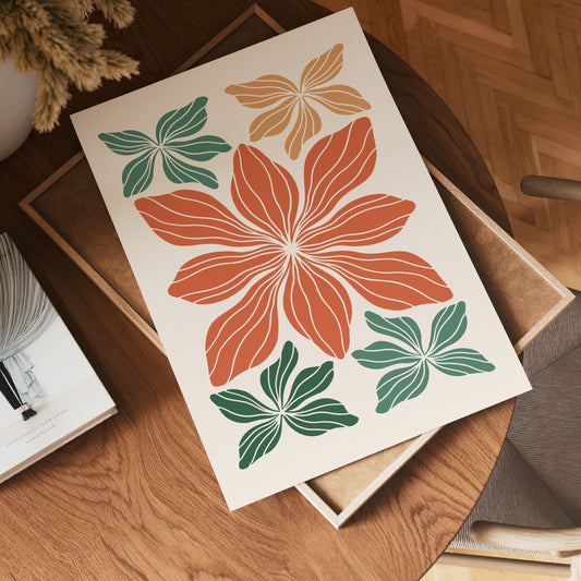 Bold Botanical Geometry Poster
