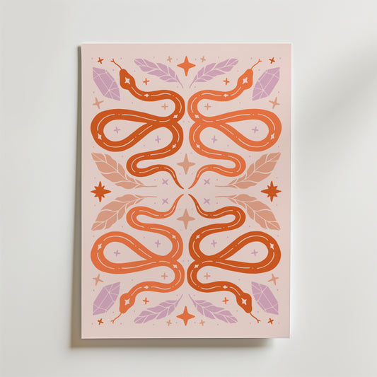 Orange Serpent Poster