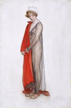 Carl Larsson Rouge et noir poster visad rakt fram – Bozetto affisch i hög tryckkvalitet