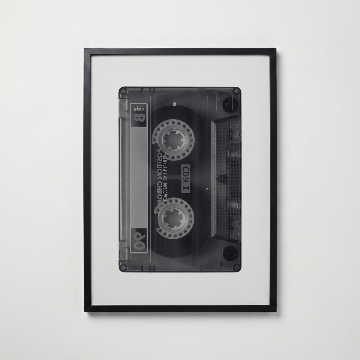 Chrome Cassette Poster – svart ram