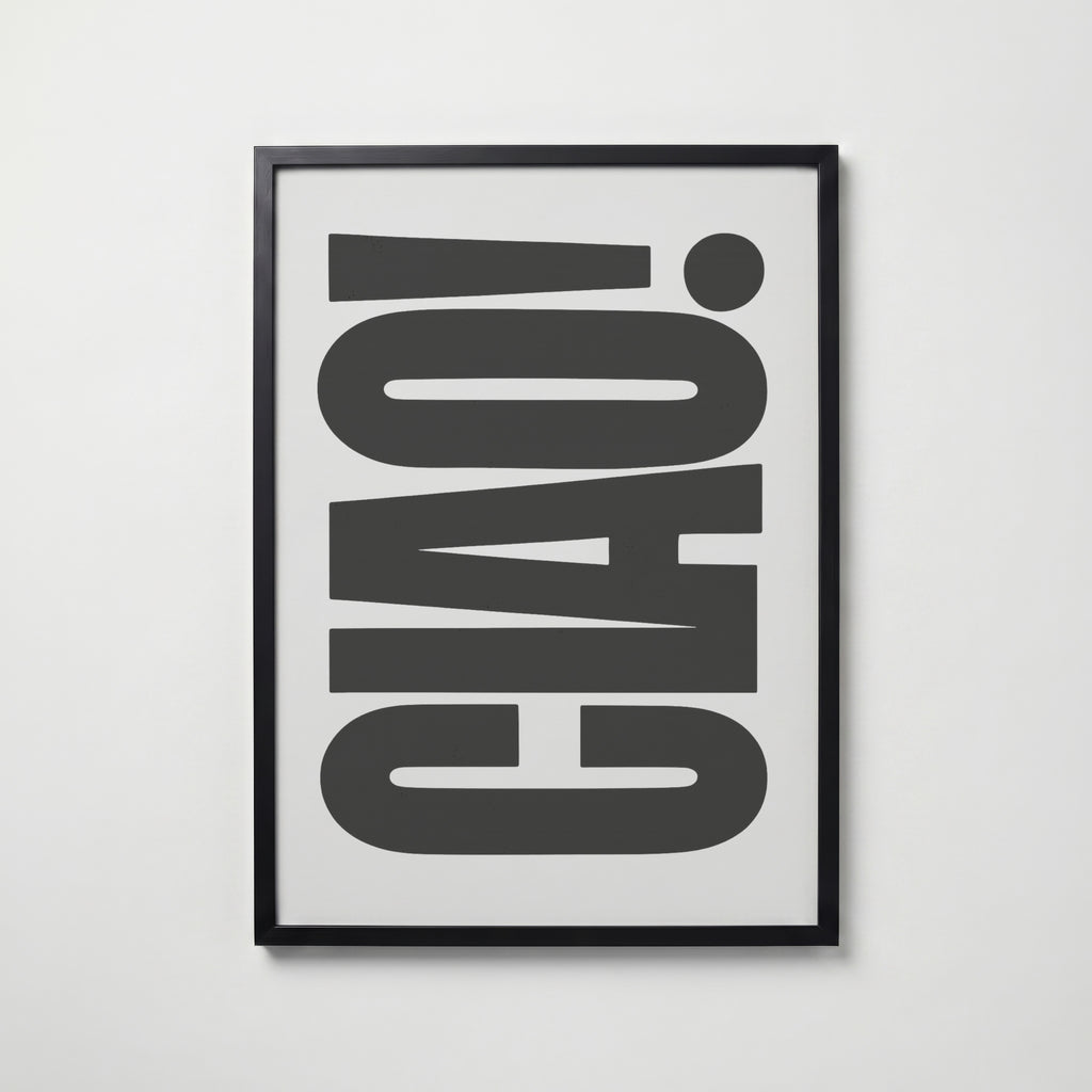 Ciao Bold Type Poster – svart ram