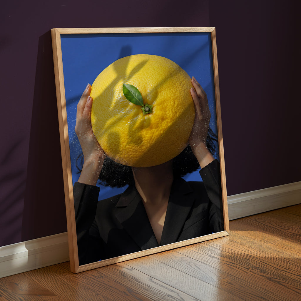 Citrus Surge Poster med svart ram