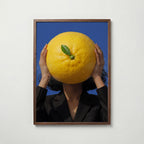 Citrus Surge Poster i vardagsrumsmiljö
