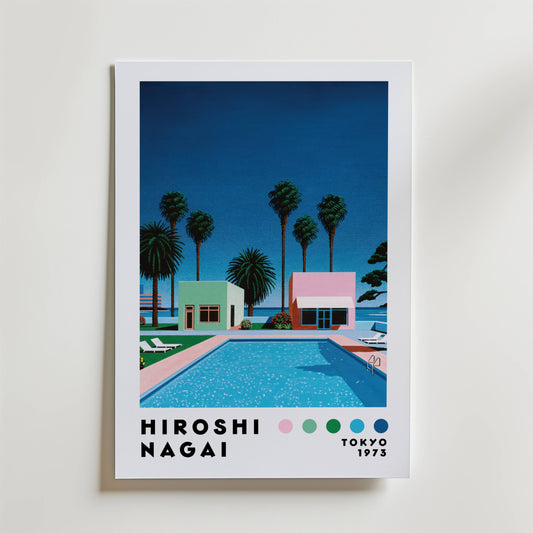 Hiroshi Nagai Palm Springs Pool Poster
