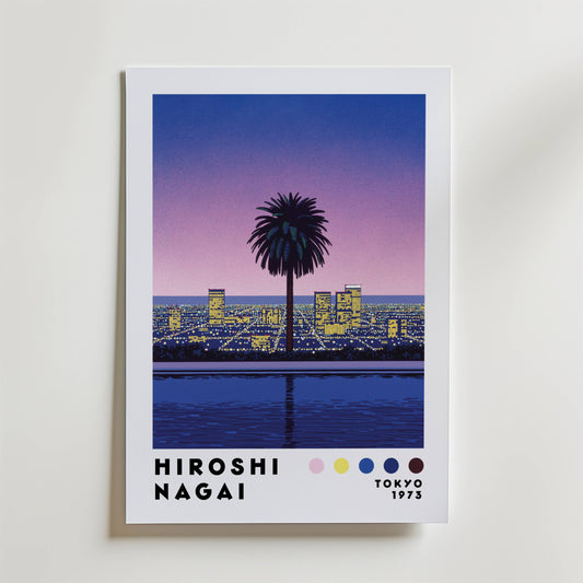 Hiroshi Nagai City Sunset Poster