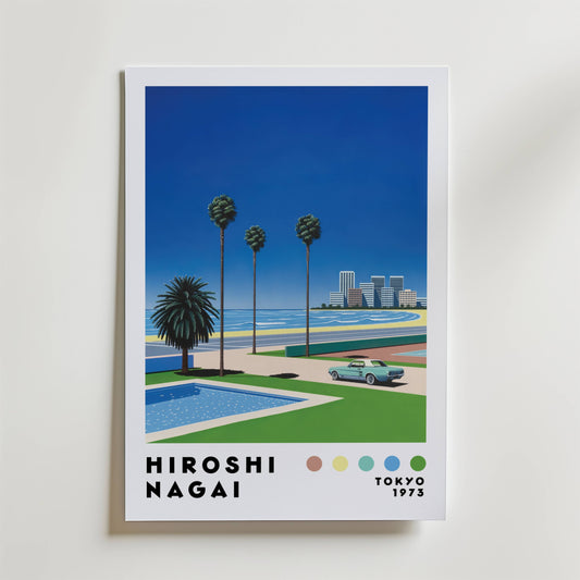 Hiroshi Nagai Coastal City Drive Poster
