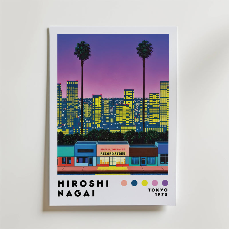 Hiroshi Nagai City Lights Poster