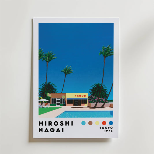 Hiroshi Nagai Poolside Cafe Poster