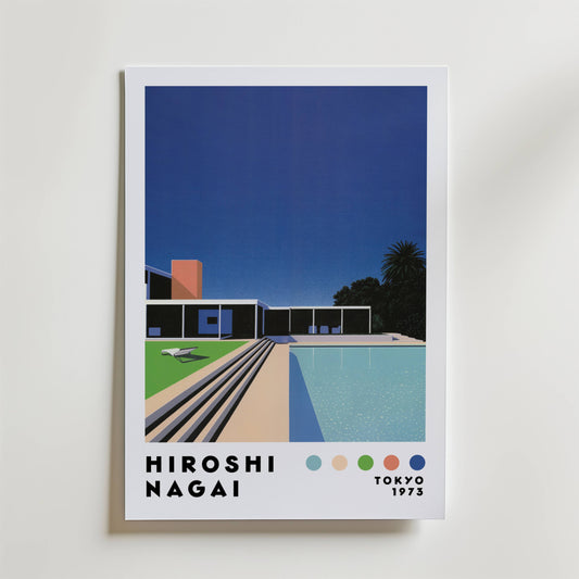 Hiroshi Nagai Modern Villa Pool Poster