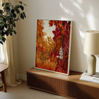 Crimson Grove Poster med svart ram
