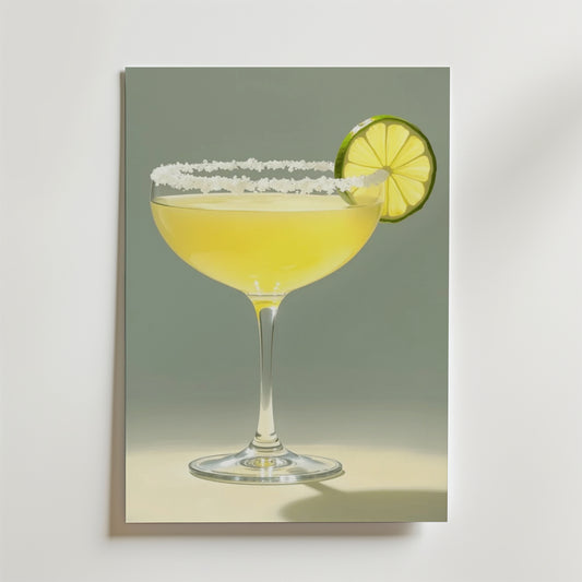 Golden Margarita Drink Poster