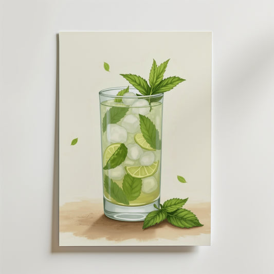 Iced Mojito Drink Poster