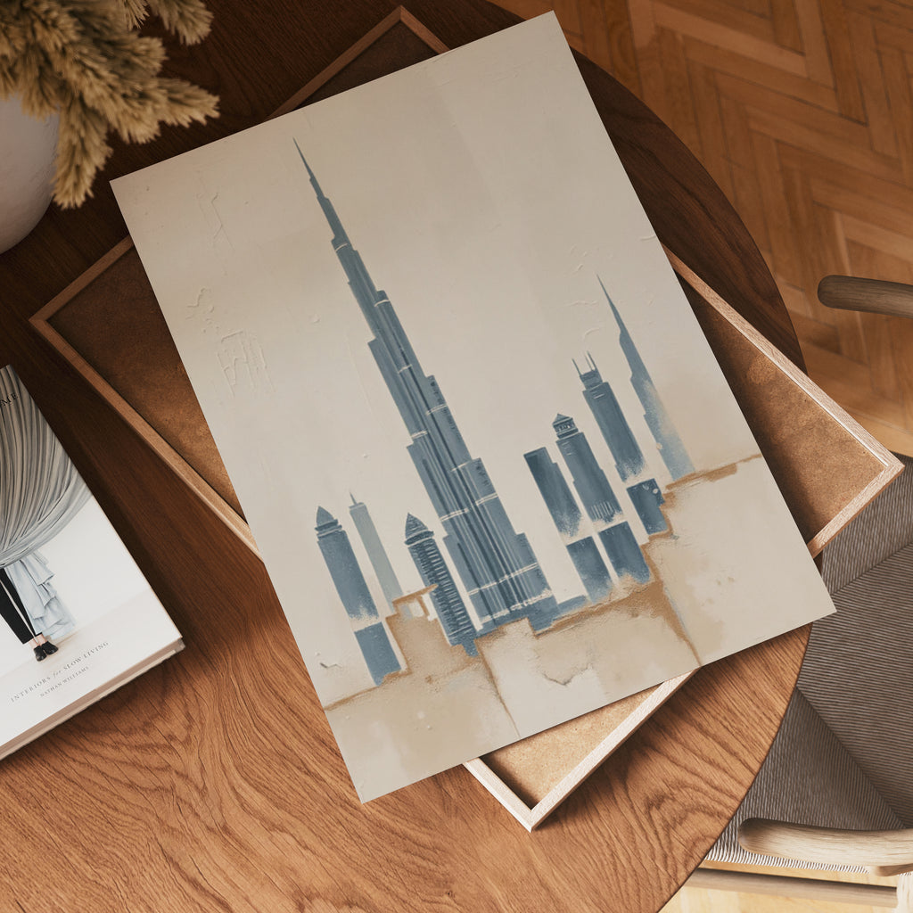 Dubai City poster visad rakt fram – Bozetto affisch i hög tryckkvalitet i hög tryckkvalitet
