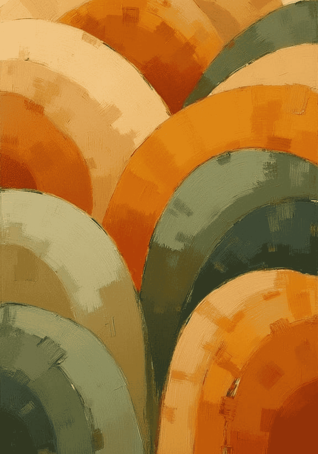 Abstract Rolling Colors poster visad rakt fram – Bozetto affisch i hög tryckkvalitet